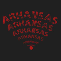 Arkansas City With Red Text Effect Ladies Polo Shirt | Artistshot