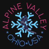 Alpine Valley, Ohio - Man Skier, Blue Snowflake Graphic Youth T-shirt | Artistshot