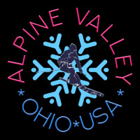 Alpine Valley, Ohio - Man Skier, Blue Snowflake Baby Tee | Artistshot