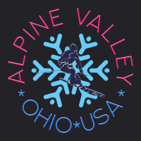 Alpine Valley, Ohio - Man Skier, Blue Snowflake Youth Tee | Artistshot