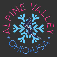 Alpine Valley, Ohio - Man Skier, Blue Snowflake Baby Bodysuit | Artistshot