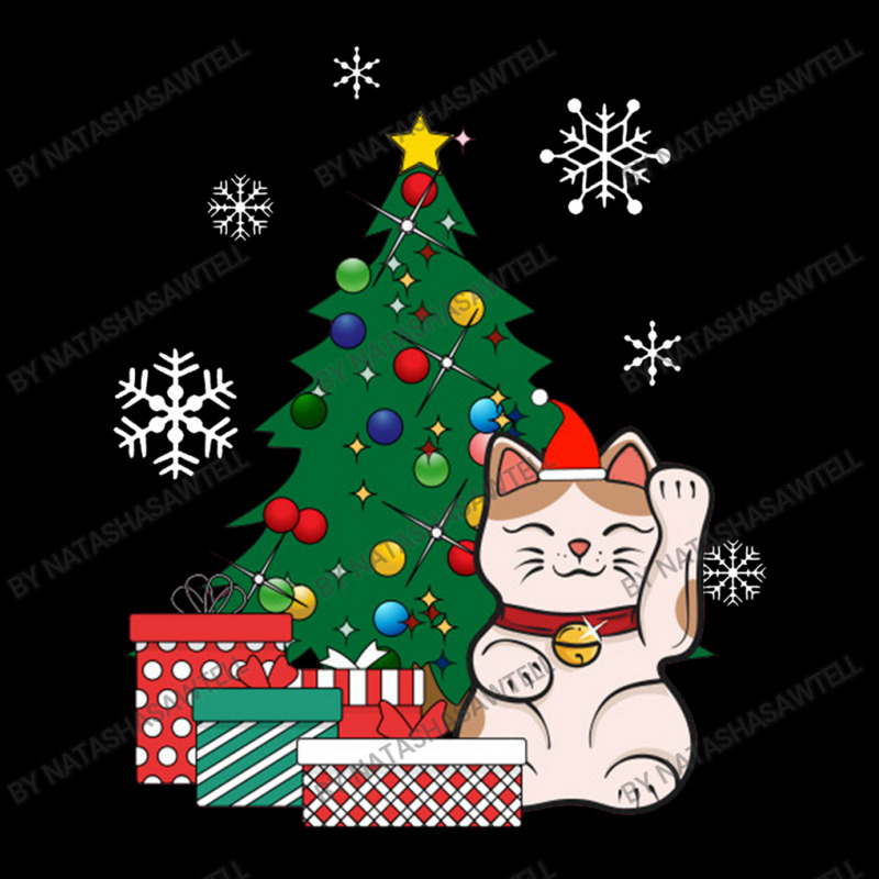 Lucky Cat Around The Christmas Tree Lucky Cat Pocket T-shirt | Artistshot