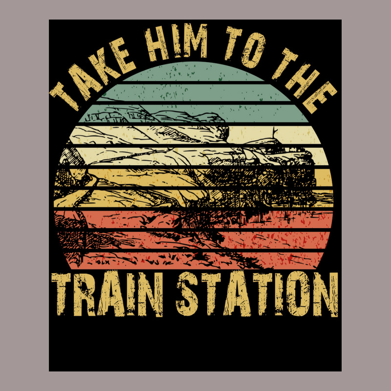 Take Him To The Train Station Poster Green Vintage Short | Artistshot