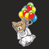 Biewer Yorkshire Terrier T Shirtbiewer Yorkshire Terrier With Ballons Ladies Fitted T-shirt | Artistshot