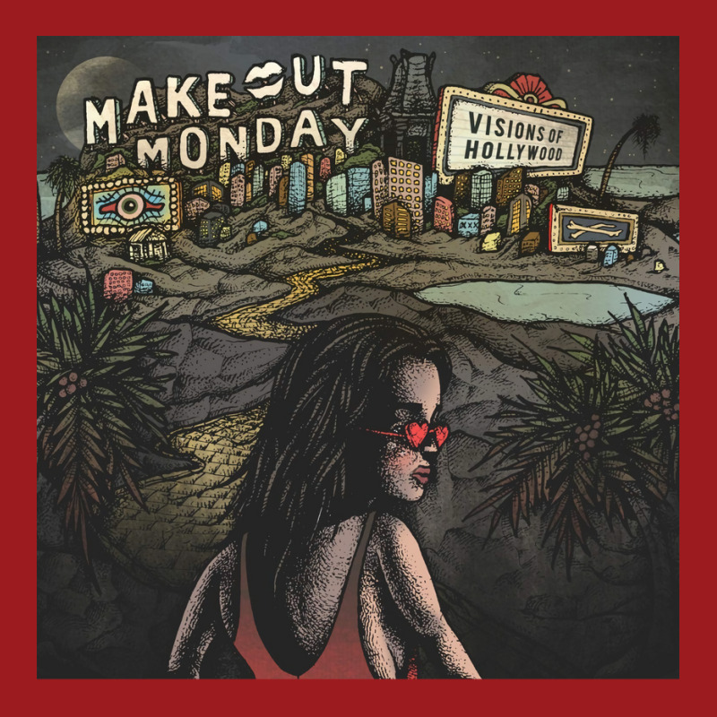 Make Out Monday Visions Of Hollywood Album Cover Poster Travel (1) Full-length Apron | Artistshot