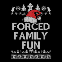 Forced Family Fun Sarcastic Adult Christmas Even Youth Zipper Hoodie | Artistshot