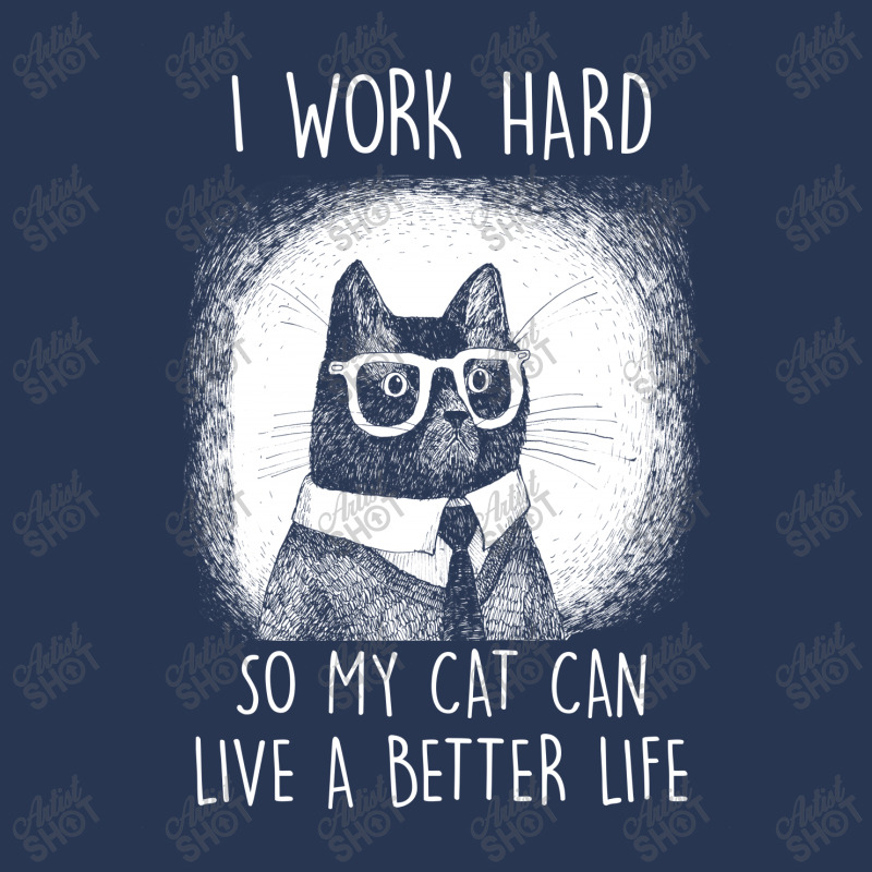 Cat I Work Hard So My Cat Can Shirt Men Denim Jacket | Artistshot