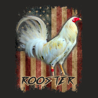 White Rooster Shirt Cock Fight Us Flag Ladies Fitted T-shirt | Artistshot