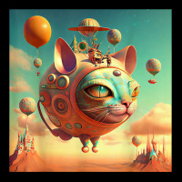 Surreal Magic Metaphysic Cat With Hot Air Balloon T Shirt Cropped Sweater | Artistshot