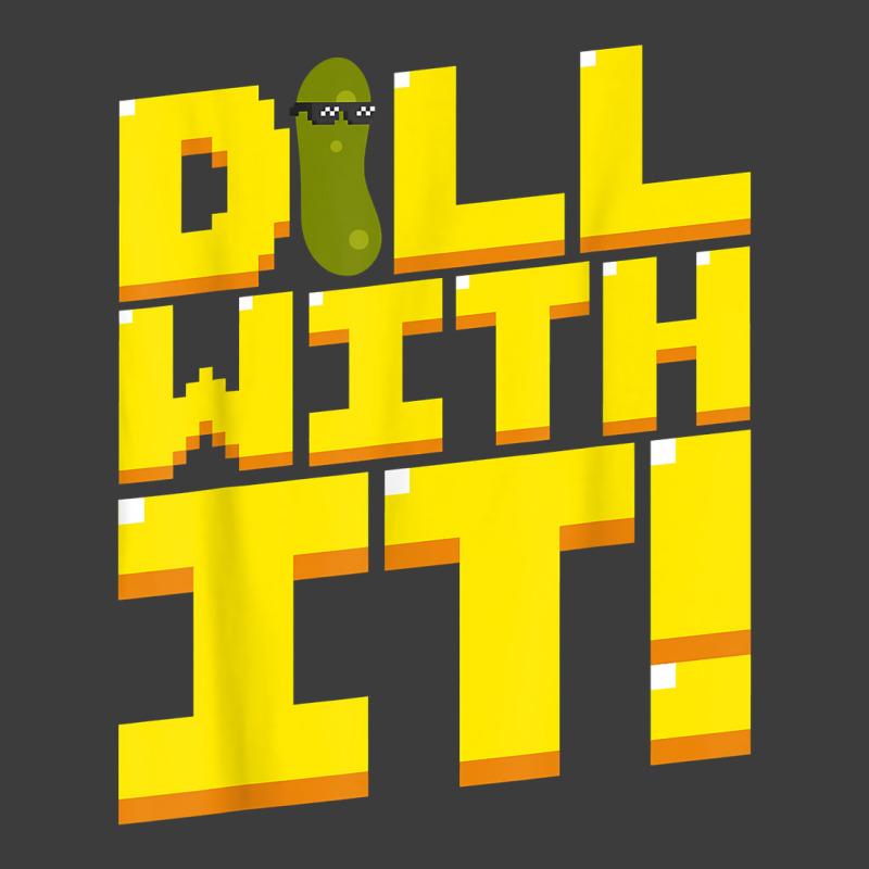 Dill With It Funny Pickle Cucumber 8 Bit Retro T Shirt Men's Polo Shirt by kogmor58594 | Artistshot