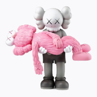 'kaws' Helping Pink T-shirt | Artistshot