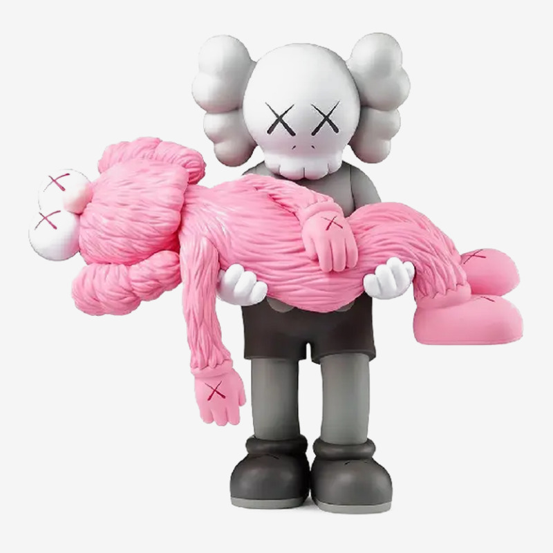 'kaws' Helping Pink Metal Print Horizontal | Artistshot