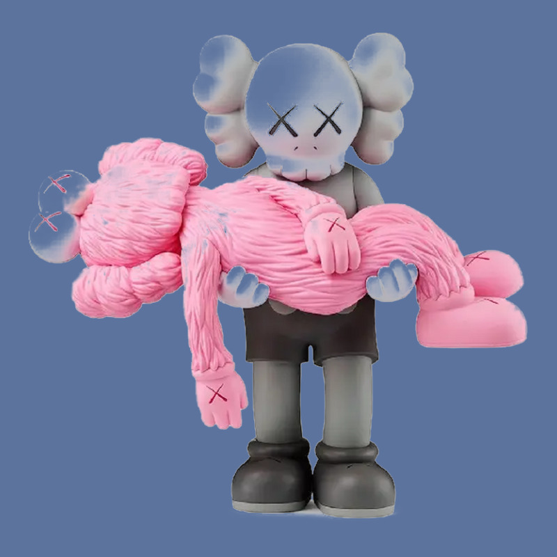 'kaws' Helping Pink Lightweight Hoodie | Artistshot