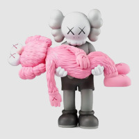 'kaws' Helping Pink Medium-length Apron | Artistshot