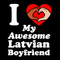 I Love My Latvian Boyfriend Interracial Matching Couples Adjustable Cap | Artistshot