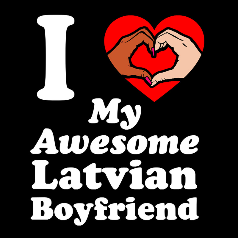 I Love My Latvian Boyfriend Interracial Matching Couples Maternity Scoop Neck T-shirt by geishascessation326 | Artistshot