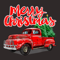 Funny Vintage Merry Christmas Tree Red Wagon Truck Outfit Long Sleeve Racerback Tank | Artistshot