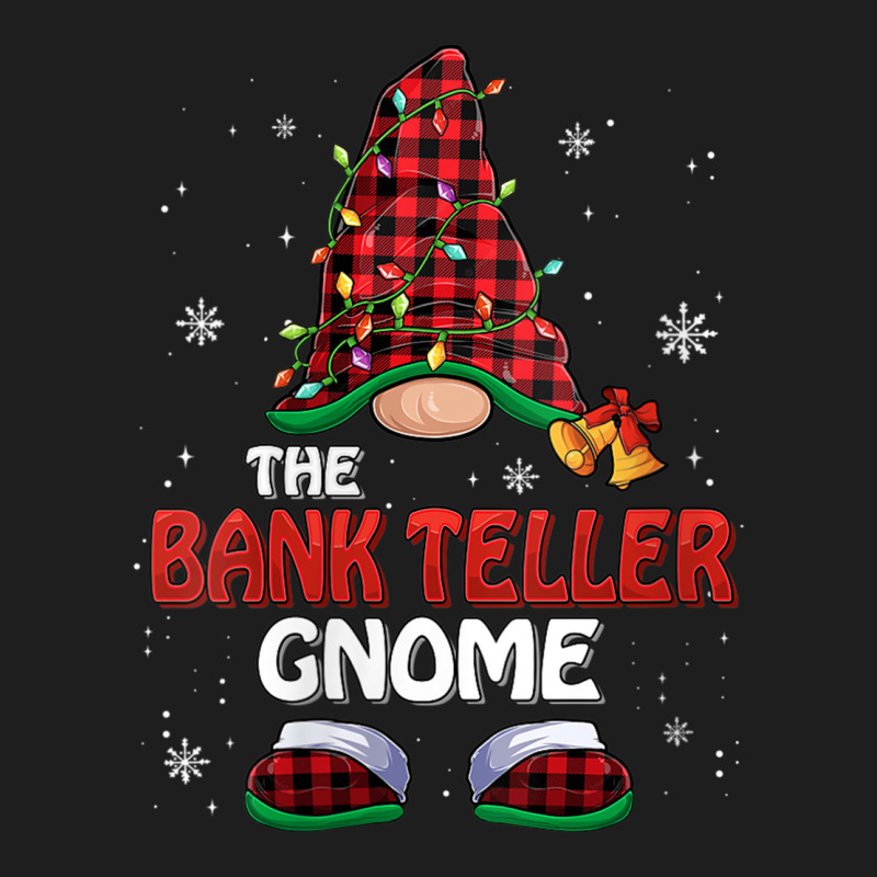 Womens Bank Teller Gnome Buffalo Plaid Matching Family Christmas V Nec Classic T-shirt by matheeishilo | Artistshot