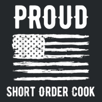 Proud Short Order Cook Profession American Flag T Shirt Crewneck Sweatshirt | Artistshot