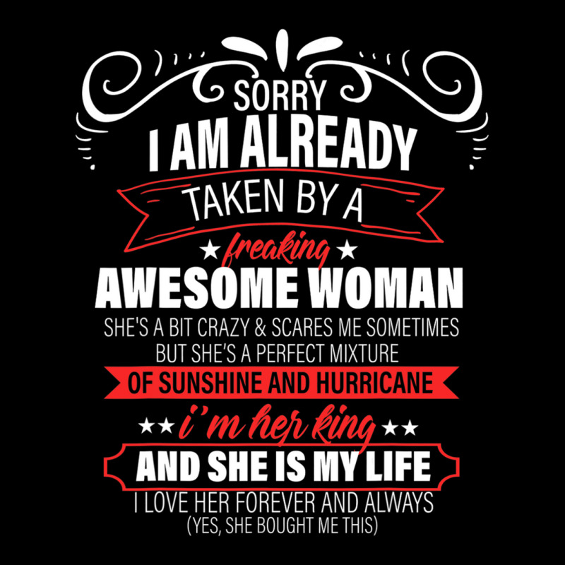 Sorry I Am Already Taken By A Freaking Awesome Woman Gifts  Copy Copy Adjustable Cap | Artistshot