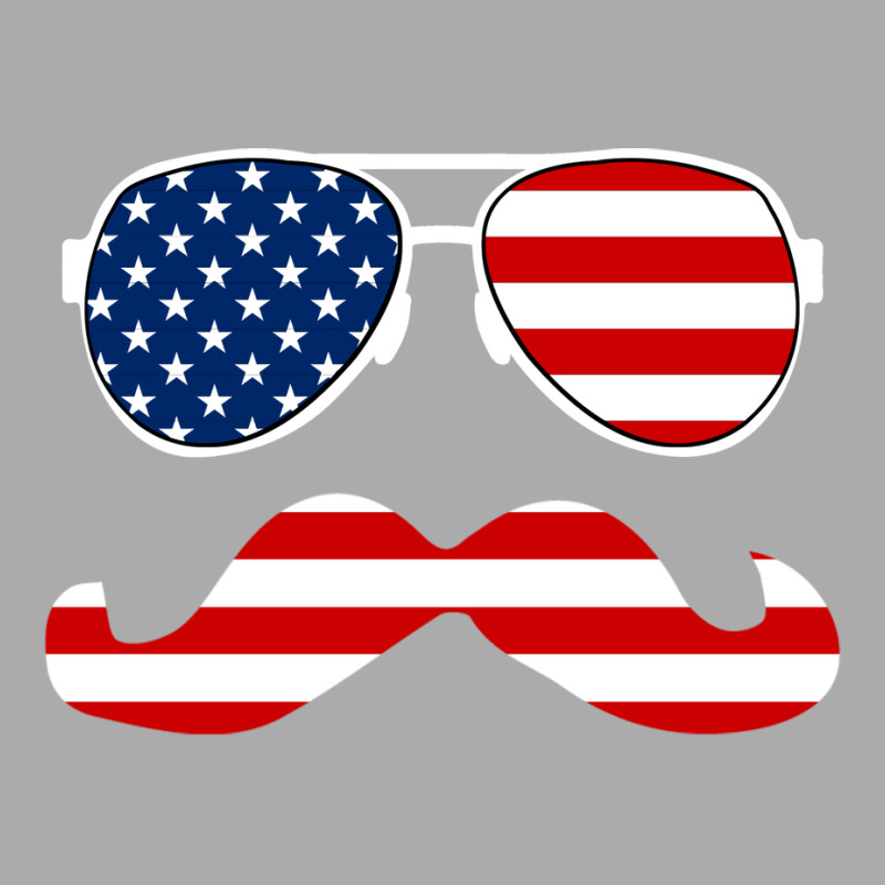 Funny Mustache Usa Flag 4th Of July  Men Women Cool Summer T-shirt | Artistshot