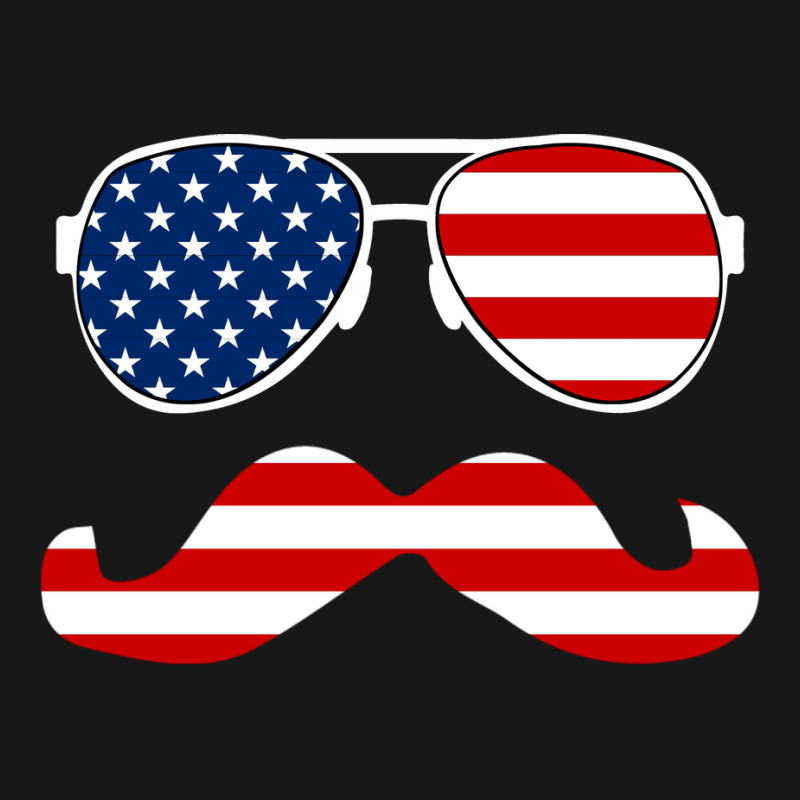 Funny Mustache Usa Flag 4th Of July  Men Women Cool Summer Flannel Shirt | Artistshot