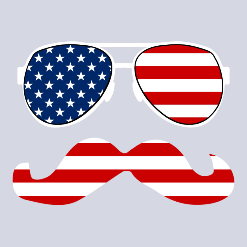 Funny Mustache Usa Flag 4th Of July  Men Women Cool Summer Fleece Short | Artistshot