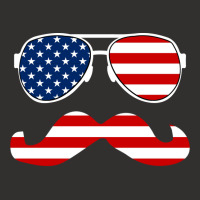 Funny Mustache Usa Flag 4th Of July  Men Women Cool Summer Champion Hoodie | Artistshot