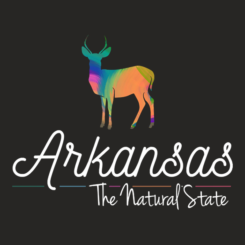 Arkansas Rainbow Deer Ladies Fitted T-Shirt by ternacanuda | Artistshot