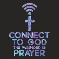 Connect To God Password Prayer Jesus Christian Men Women Ladies Fitted T-shirt | Artistshot