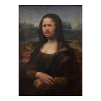 The Moaning Lisa Karl Pilkington Poster Green (1) Sticker | Artistshot