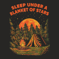 Sleep Under A Blanket Of Stars Camping Couples Camper Lovers T Shirt Ladies Fitted T-shirt | Artistshot