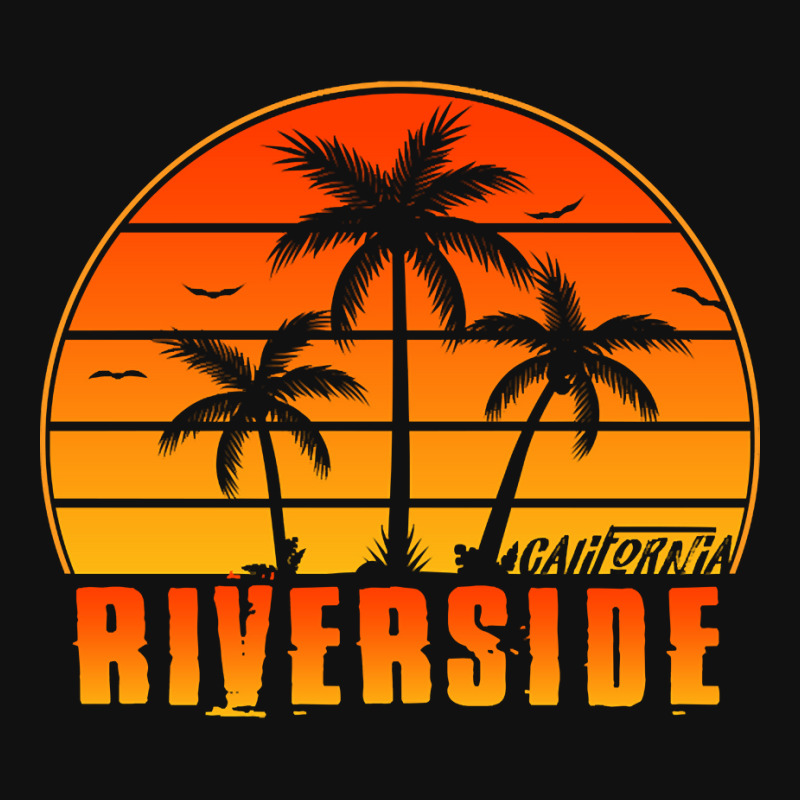 Limited Edition Vintage Riverside California Sunset Palm Tree Style Tr Graphic T-shirt by greggjvandervor | Artistshot