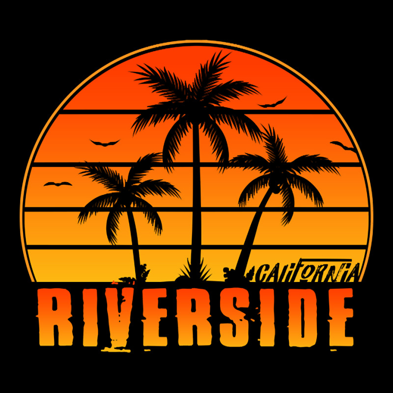 Limited Edition Vintage Riverside California Sunset Palm Tree Style Tr Zipper Hoodie by greggjvandervor | Artistshot