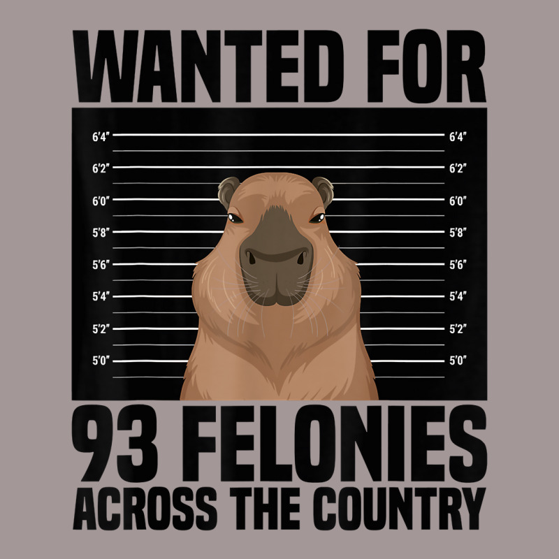 Wanted For 93 Felonies Across The Country Capybara Mugshot T Shirt Vintage Short | Artistshot