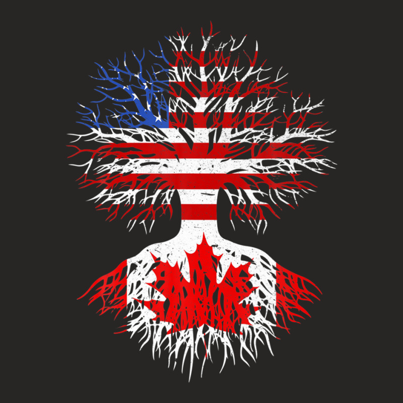 Canadian Roots American Grown Canada Flag Tshirt Men Women Ladies Fitted T-Shirt by kaciacindz6 | Artistshot