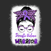 Womens Domestic Violence Awareness Warrior Purple Messy Bun V Neck T S Exclusive T-shirt | Artistshot