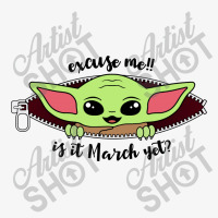 Baby Yoda Peek A Boo Boy March Ladies Fitted T-shirt | Artistshot