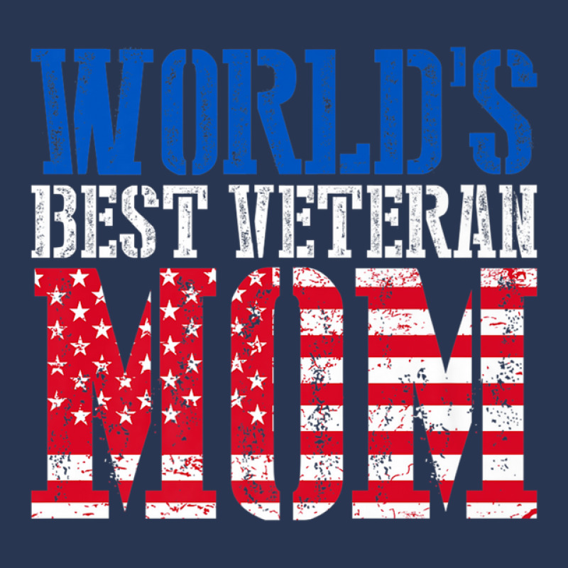 World's Best Military Mom Usa Flag Distressed Design Ladies Denim ...