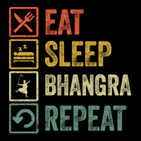 Funny Eat Sleep Bhangra Repeat Retro Funny Gift Adjustable Cap | Artistshot