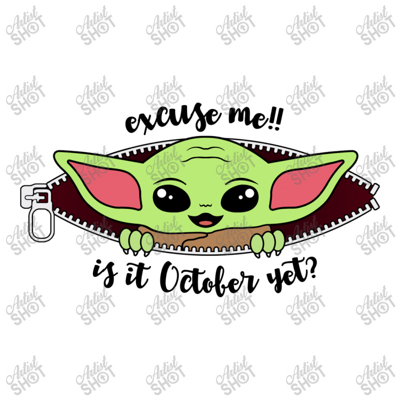 Custom Baby Yoda Peek A Boo Boy October Sticker By Artees Artwork