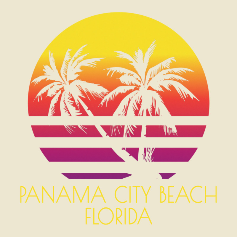 Panama City Beach Florida Vintage Tropical Sunset Palm Nature Funny Cropped Hoodie by lybohasmanop | Artistshot