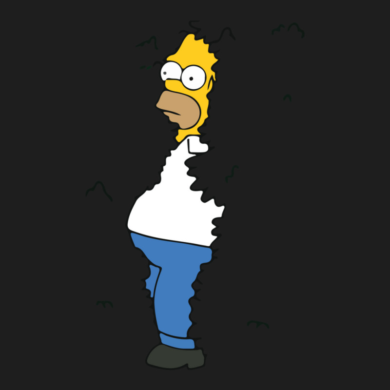 Homer Coming Out Of Bushes Classic T-shirt by BarryGreen | Artistshot