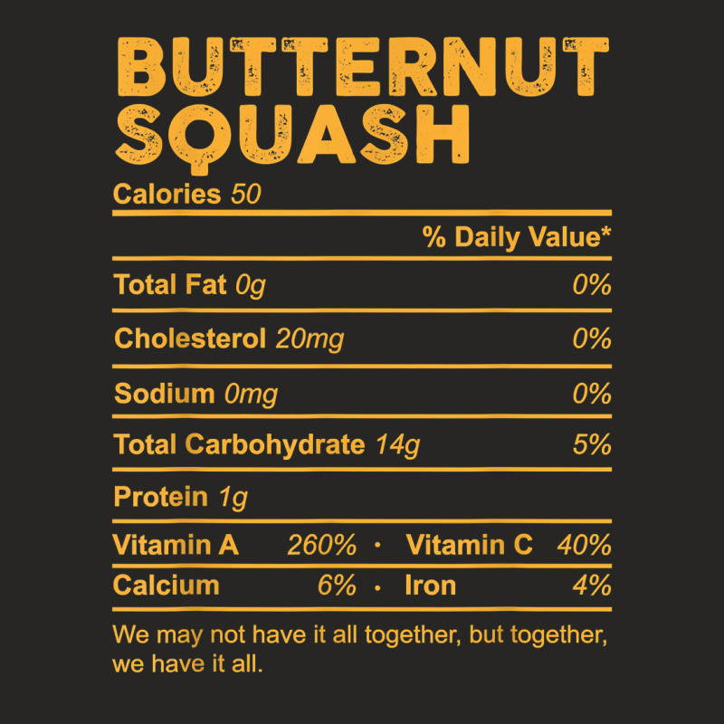 Funny Butternut Squash Nutrition Facts Thanksgiving Food T Shirt Ladies Fitted T-Shirt by kogmor58594 | Artistshot