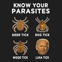 Know Your Parasites Funny Anti Joe Biden (on Back) T Shirt Classic T-shirt | Artistshot