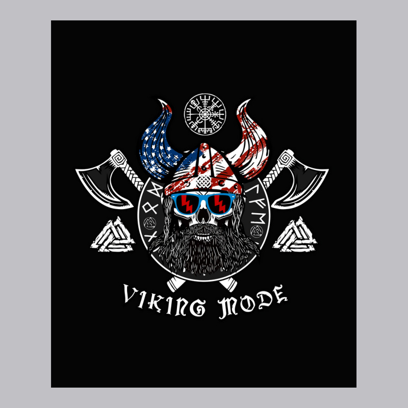 American Viking With Skull Helmet And Runes  70s Girl Pocket T-shirt | Artistshot