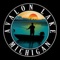 Avalon Lake Fishing Michigan Sunset Adjustable Cap | Artistshot