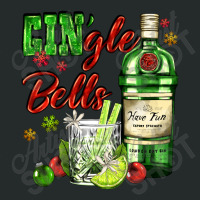 Gin`gle Bells With Bottle And Cocktail Women's Triblend Scoop T-shirt | Artistshot