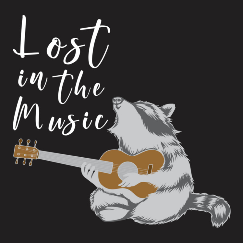 Lost In The Music Raccoon Playing The Guitar T-Shirt by ChristopherLloydDuback | Artistshot