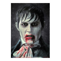 Barnabas Collins Poster Blue Crop Top | Artistshot